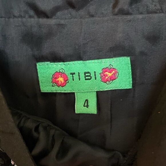 Tibi Green Tag Sequined Floral Silk Dress - Picture 3 of 6